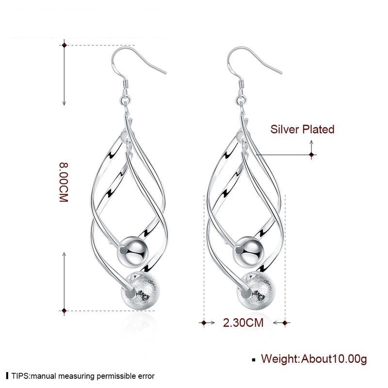 Новое поступление 2022 года, женское серебро 925 пробы, высокое качество, шлифовальный шарик, висячие длинные серьги-капли, ювелирные изделия
