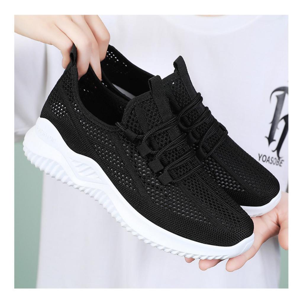 Women's Summer New Single Shoe Lightweight Soft Soled Women's Shoes Mesh Perforated Casual Sports Shoes