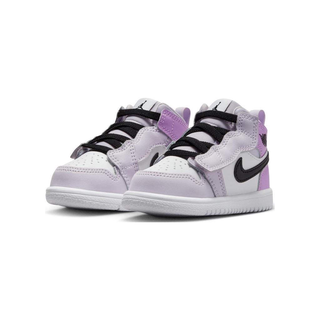 Детские кроссовки Air Jordan 1 Mid ALT TD Barely Grape Purple Black White AR6352-501
