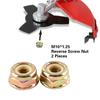 2 Pieces Set Universal M10X1.25 Reverse Screw Nut For Grass Trimmer New