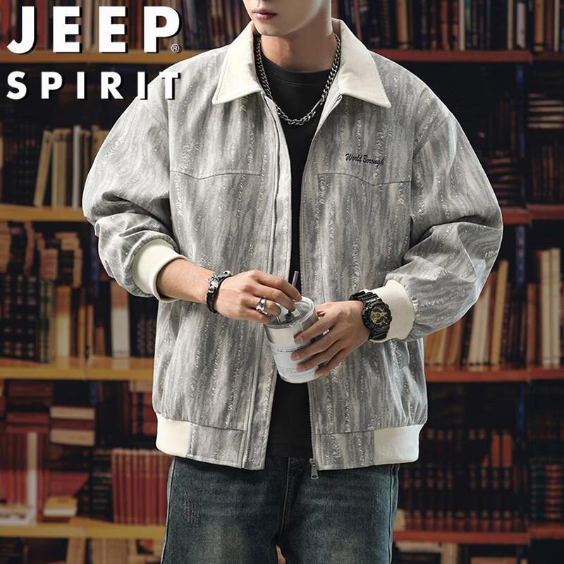 Мужская повседневная куртка JEEP SPIRIT с лацканами, рабочая