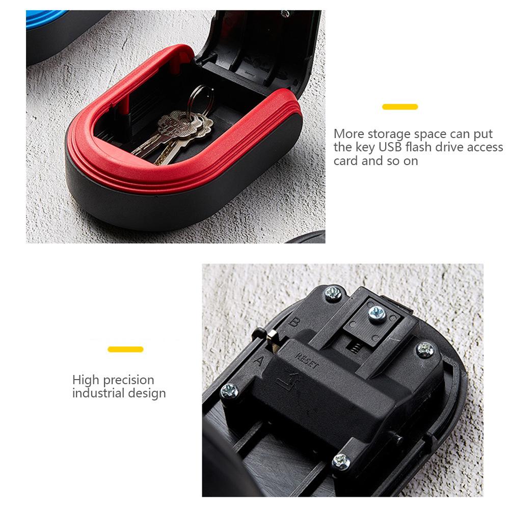 Настенное хранилище ключей, 4-значный кодовый сейф для хранения ключей, пластиковый сейф для ключей, для использования в помещении и на открытом воздухе для домашнего офиса