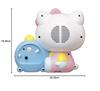 Seiko Clock Alarm Clock, Table Clock, Character Sanrio Hello Kitty, White, 184x202x118mm, JF382A