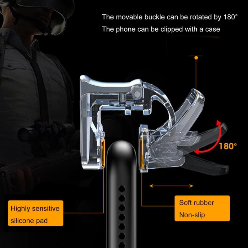 1 пара металлических игровых контроллеров Gt01 с внутренним слотом для компактного мобильного телефона, игровой триггер-джойстик