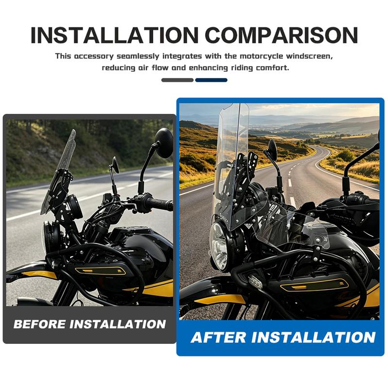 Боковые ветрозащитные дефлекторы для мотоцикла Royal Enfield Himalayan 450 2024- Двусторонний боковой ветрозащитный дефлектор для ветрового стекла Воздушные спойлеры