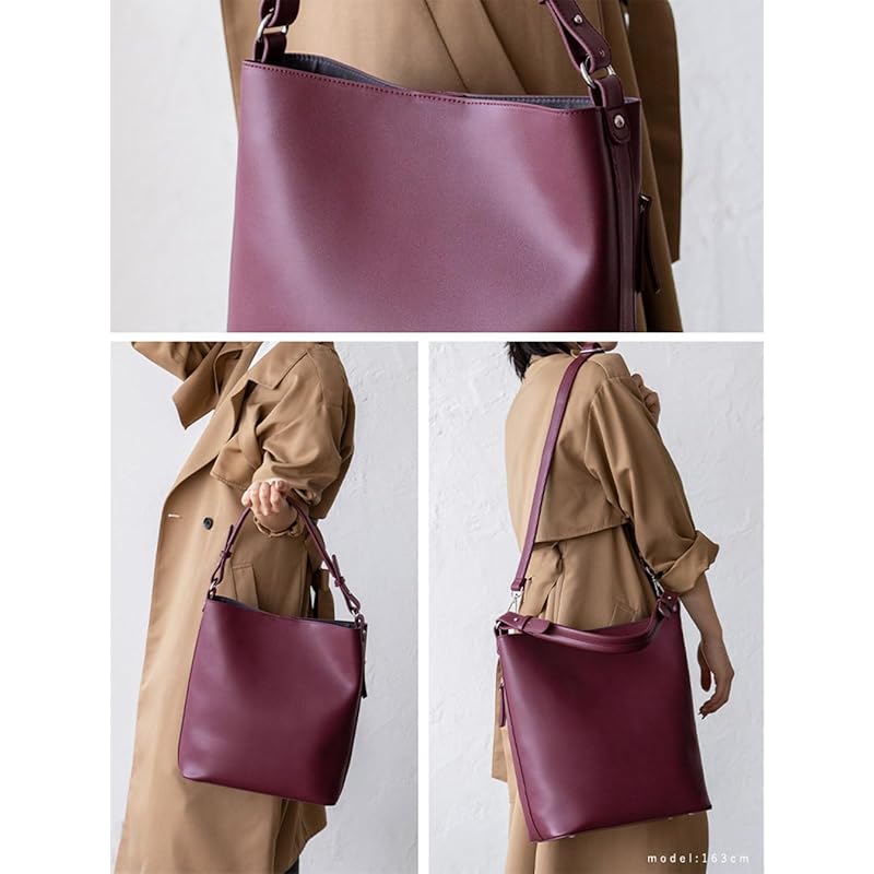 [Gratante] Бесплатная сумка-тоут с одной ручкой, двухсторонняя, женская сумка для поездок на работу abb-g0039 (Бургундия)