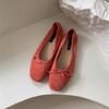Fashion SUOJIALUN Spring New Women Flat Sheos Fashion Round Toe Shallow Slip on Ladies Ballerinas Shoes Soft Sole Outdoor Ballet Shoes