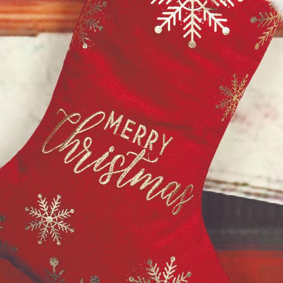 Christmas Stocking 19" Large Xmas Stocking with Plush Faux Fur Cuff for Stairs Fireplace Hanging Holiday Home Decor