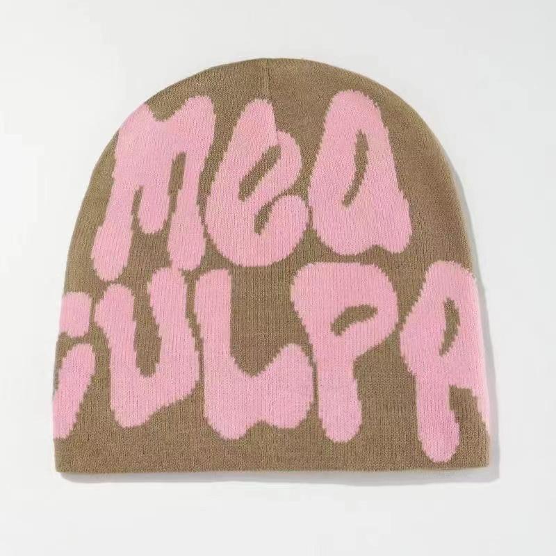 Шапка Meaculpa, Вязаная шапка, Теплая шапка с ушками, Модная и повседневная