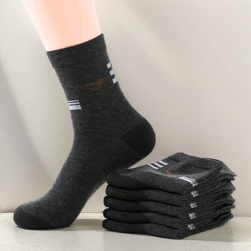 1/5/10 пар мужских носков, дышащие хлопковые спортивные носки, дышащие дезодорирующие деловые носки, большие размеры 39-44