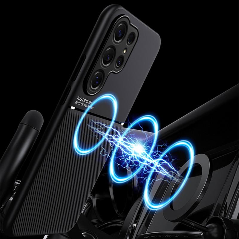 Для Samsung Galaxy S26 Ultra S26 Ударопрочный чехол Магнитный держатель для автомобиля Кожаный силиконовый чехол Samsung Galaxy S26 Plus Fundas Para