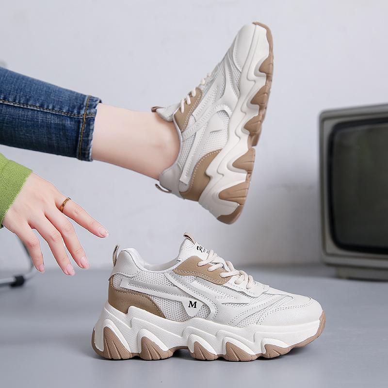 Корейская версия Daddy Shoes, женская весенняя новая спортивная обувь на толстой подошве, универсальная повседневная обувь для студентов