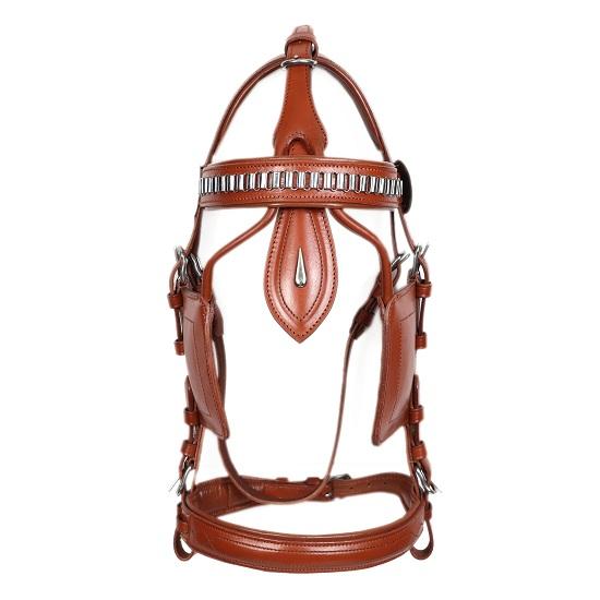 Tan Color Driving Harness Bridle Premium Quality For Horse Size.
