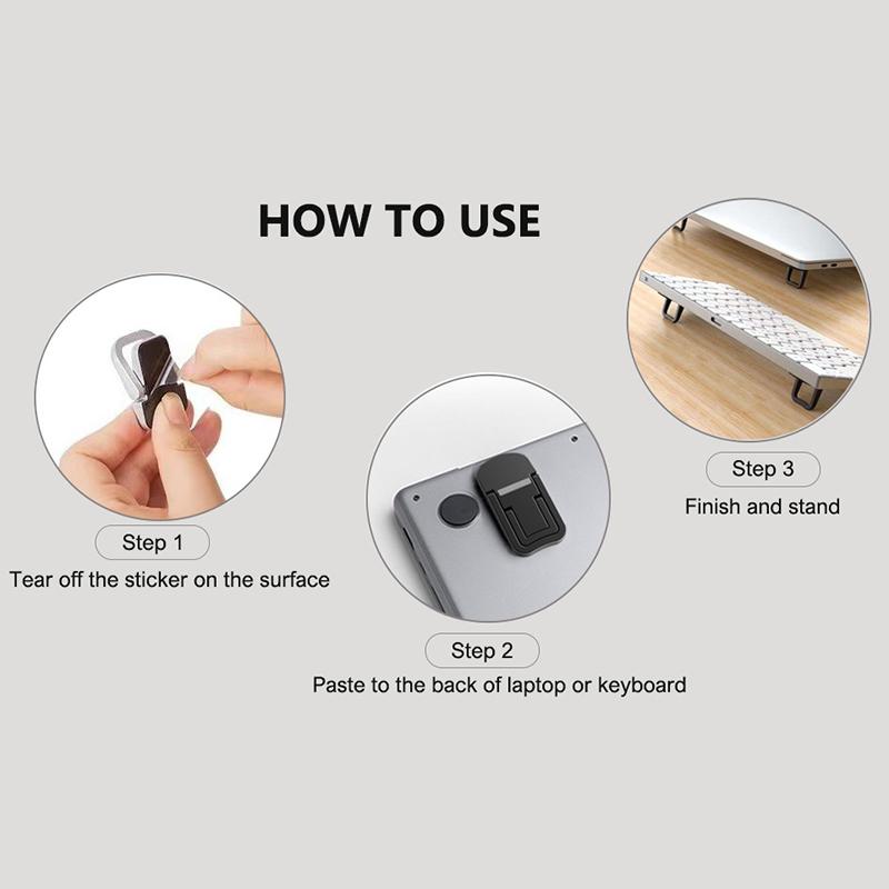 2 шт. Подставка для ноутбука Мини Портативный металлический держатель Складной Невидимый кронштейн для ноутбука Подставка для ноутбука Macbook Охлаждающий держатель