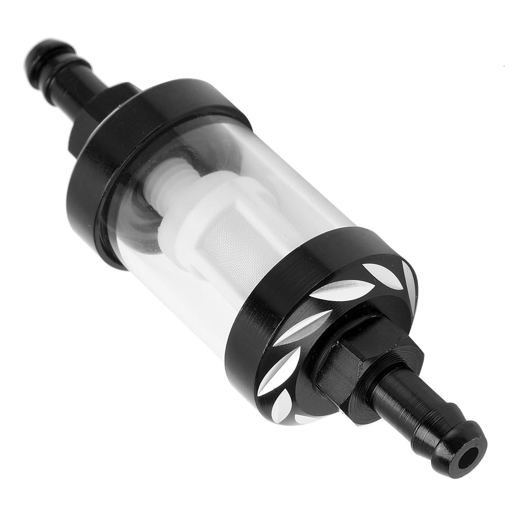 Glass Fuel Filter Element Aluminium Alloy Shell Replacement for Cars ATV SUVs Motorcycles Pit