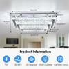 Modern Crystal LED Ceiling Light 50 cm Flush Mount Chandelier 3-Tier Stainless Steel Ceiling Lights 6500K Cool White