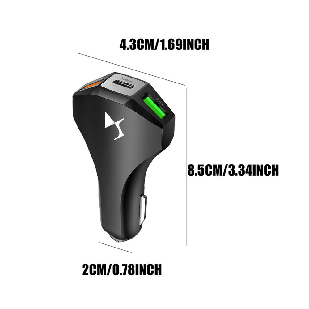 35W Car 3USB Pd Fast Charging Cigarette Lighter Type-C For Citroen Celysee C6 C3 C5 C1 C2 C4 Aircross Picasso Cactus Saxo Grand