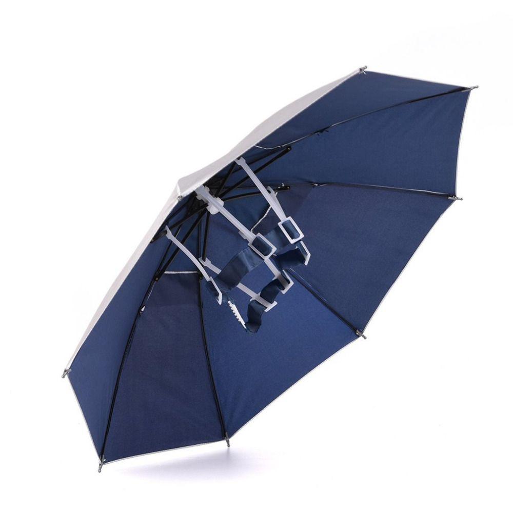 Portable Foldable UV Protection Handsfree Waterproof Umbrellas Fishing Caps Sun Hat Umbrella Cap