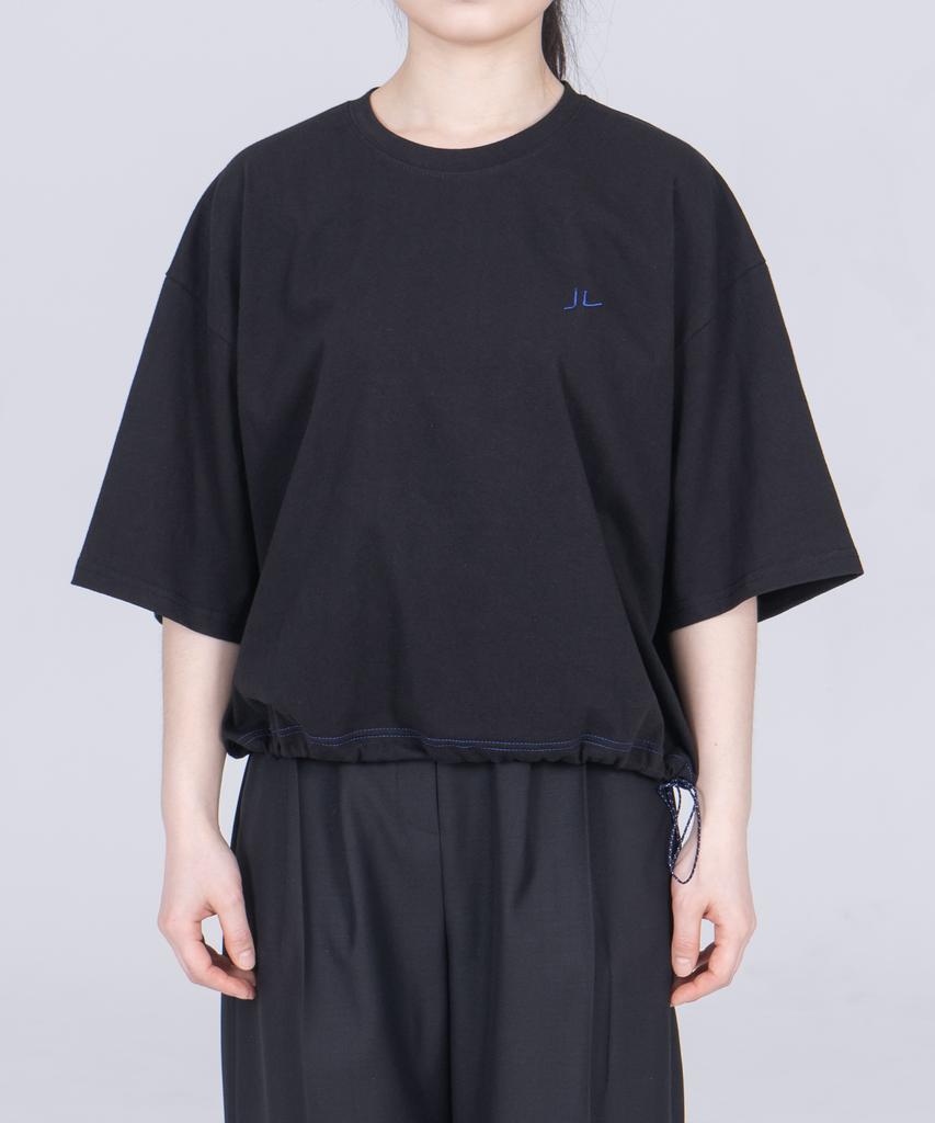 ODD DOT String Crop T-Shirt W_Black