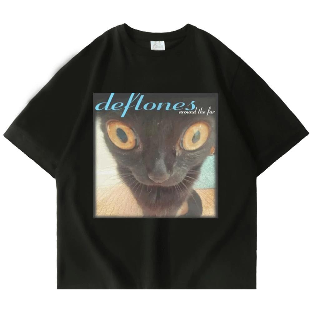 2025 Deftones Хлопковая Футболка Певицы Группы Мужская Женская Хип-Хоп Рок Футболка Модная Футболка с Коротким Рукавом Летние Винтажные Футболки Топы