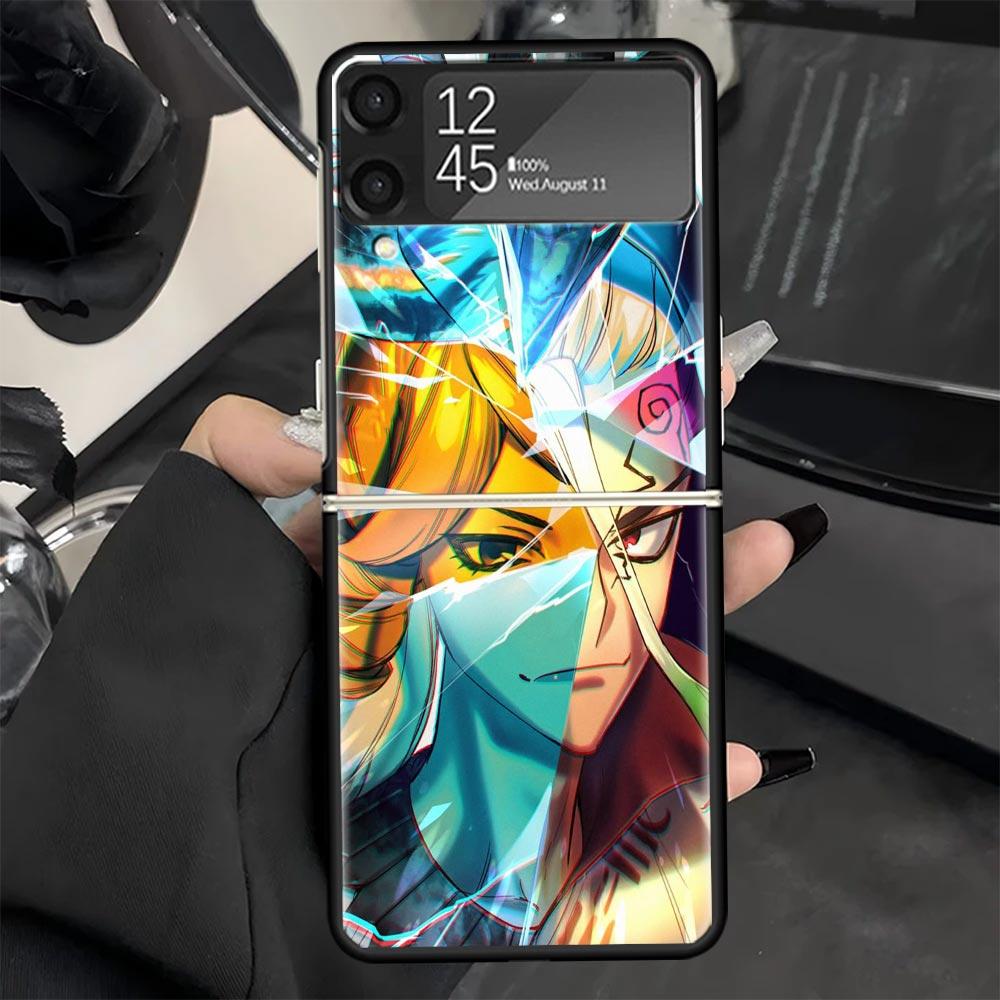 Чехол для телефона D-Dr Stone Anime для Samsung Galaxy Z Flip 7 6 5 4 3 5G Черный чехол ZFlip7 ZFlip6 ZFlip5 ZFlip4 ZFlip3 Fundas Galaxy
