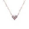 Heart Necklace Pink Sapphire Diamond Pink Gold [Kokoroha] Women's