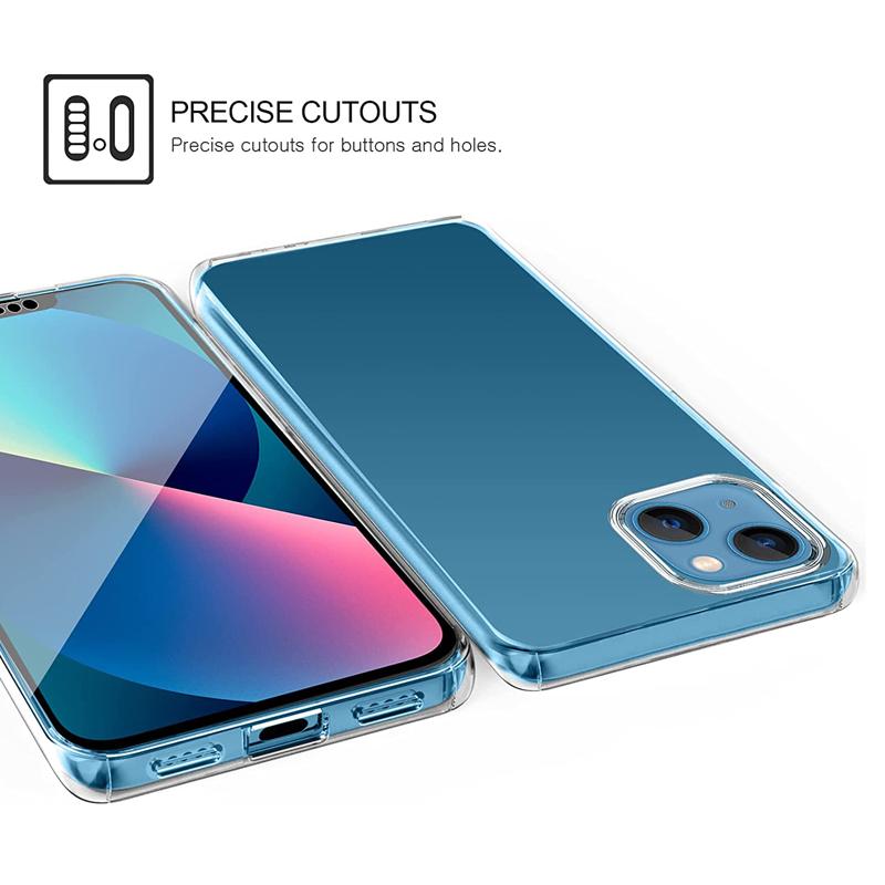 Двойной полный защитный чехол на 360 градусов для iPhone 13 12 11 Pro X XR XS Max 8 7 6S 6 Plus, прозрачный мягкий силиконовый жесткий чехол для ПК