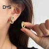 1 Pair Women Small Hoop Earrings Shiny Rhinestones Inlaid Snake Shape Ear Clips Earrings Jewelry Gift