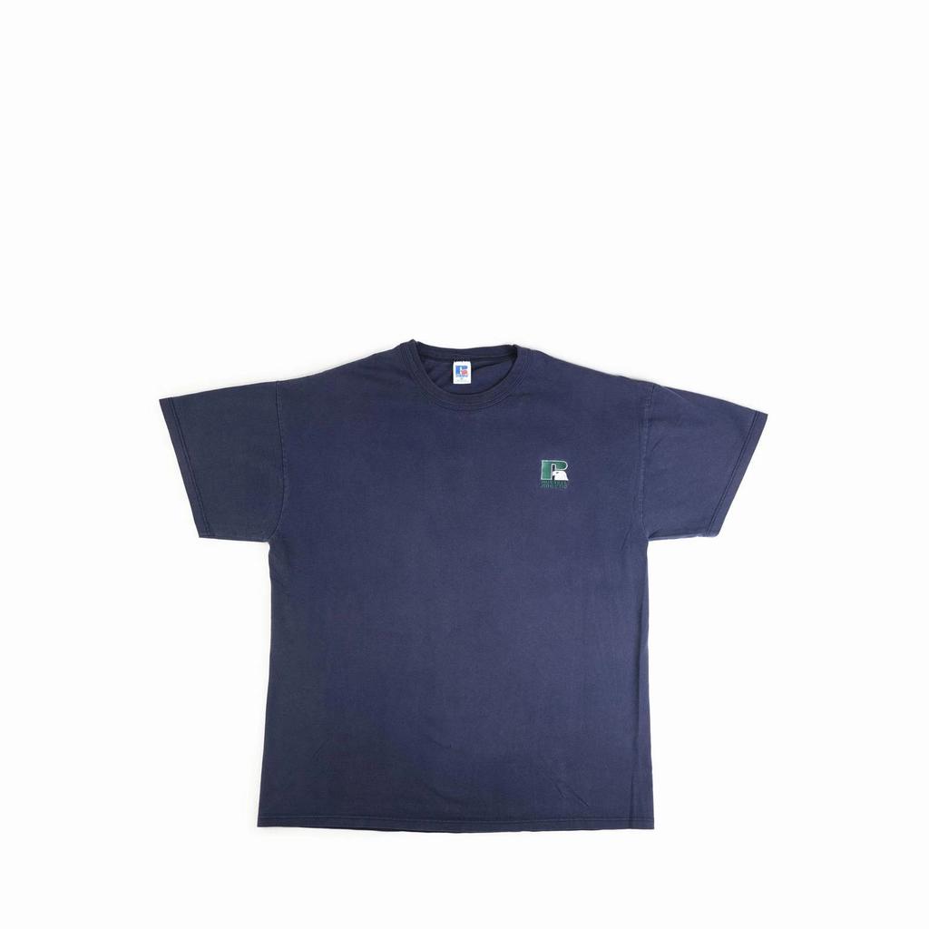 Vintage 1990's Russell Logo Faded Tee Shirt Vtg 90s 1990s Fade Made In USA Athle