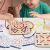 Wooden Lacing Toy Educational Threading Toys for 3, 4, 5 Years Old Kids Sewing Cards Birthday Gift