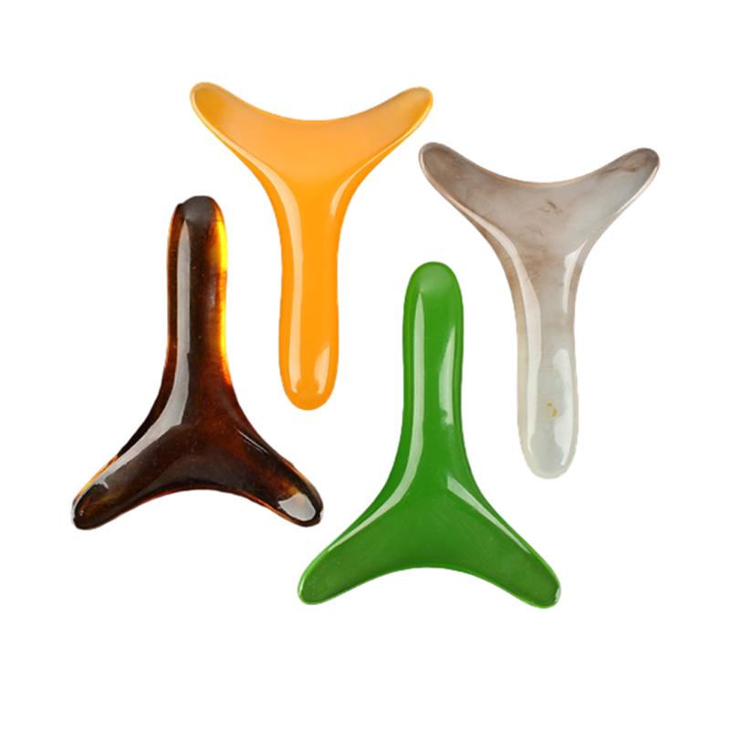 Треугольная массажная доска Гуаша для красоты, смоляной инструмент для акупунктуры и шиацу, для лица и всего тела, универсальный, усталый, расслабляющий