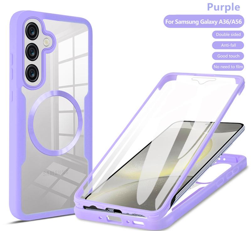 Прозрачный чехол с магнитной адсорбцией для Samsung S26/S25FE/S22/S24/S23 Ultra/A17/A16A - Полное покрытие