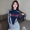Long Sleeve T Shirt for Women Slim Plain Tops Y2k Clothing Female Korean Streetwear Trending