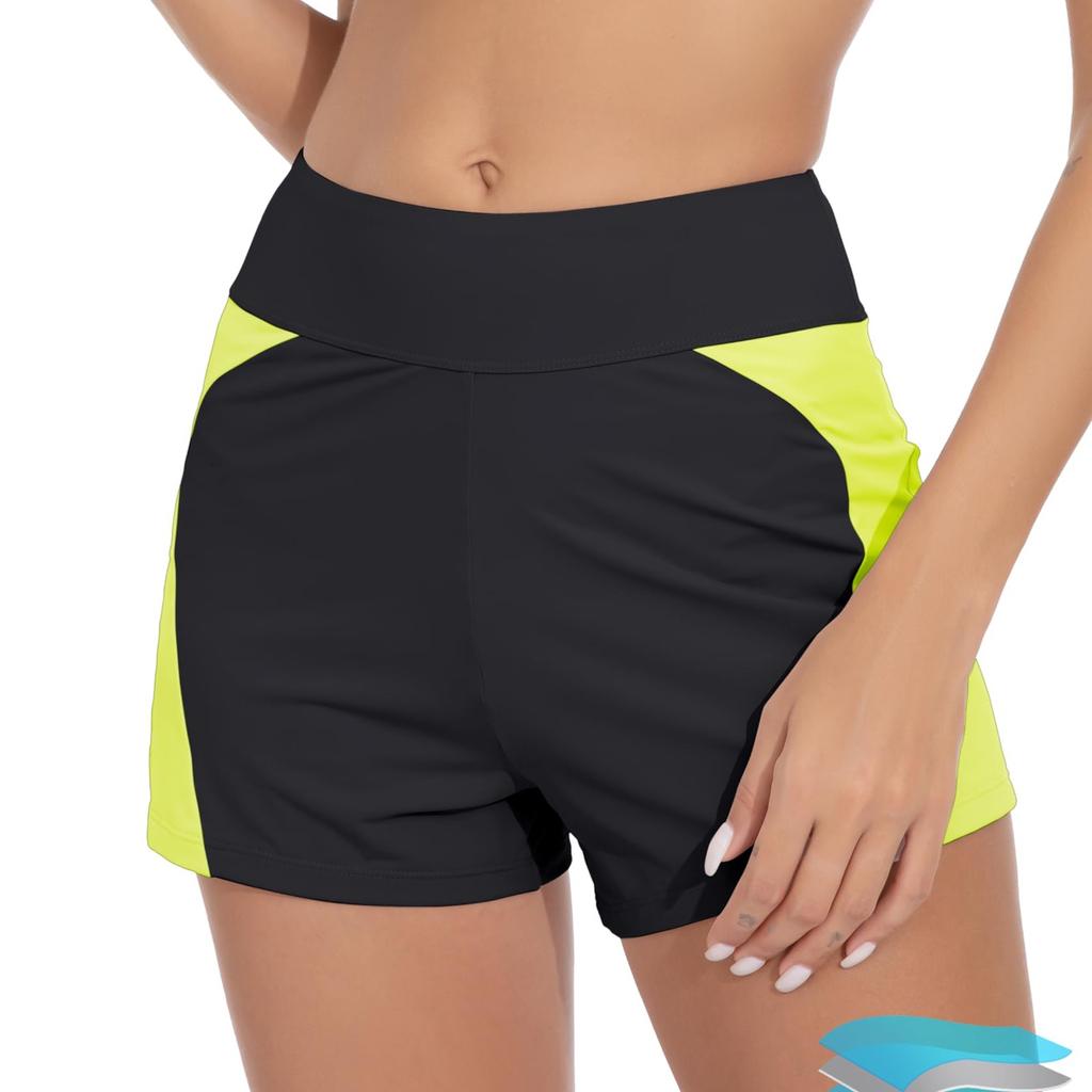 Женские эластичные брюки для йоги и фитнеса, пляжные брюки для плавания, плоские угловые менструальные физиологические брюки