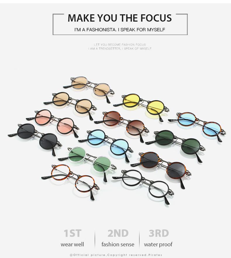 Европейские и американские ретро стимпанк круглые хип-хоп солнцезащитные очки - стиль интернет-знаменитости