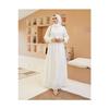 Laced Hijab Dress-white