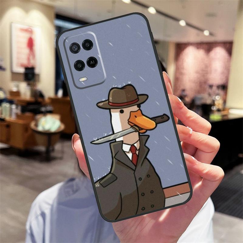 Cartoon Cute Goose Game Case For Oppo A78 A98 A79 A18 A38 A58 A40 A60 A80 A16 A76 A96 A15 A74 A94 A54 A17 A77 Cover