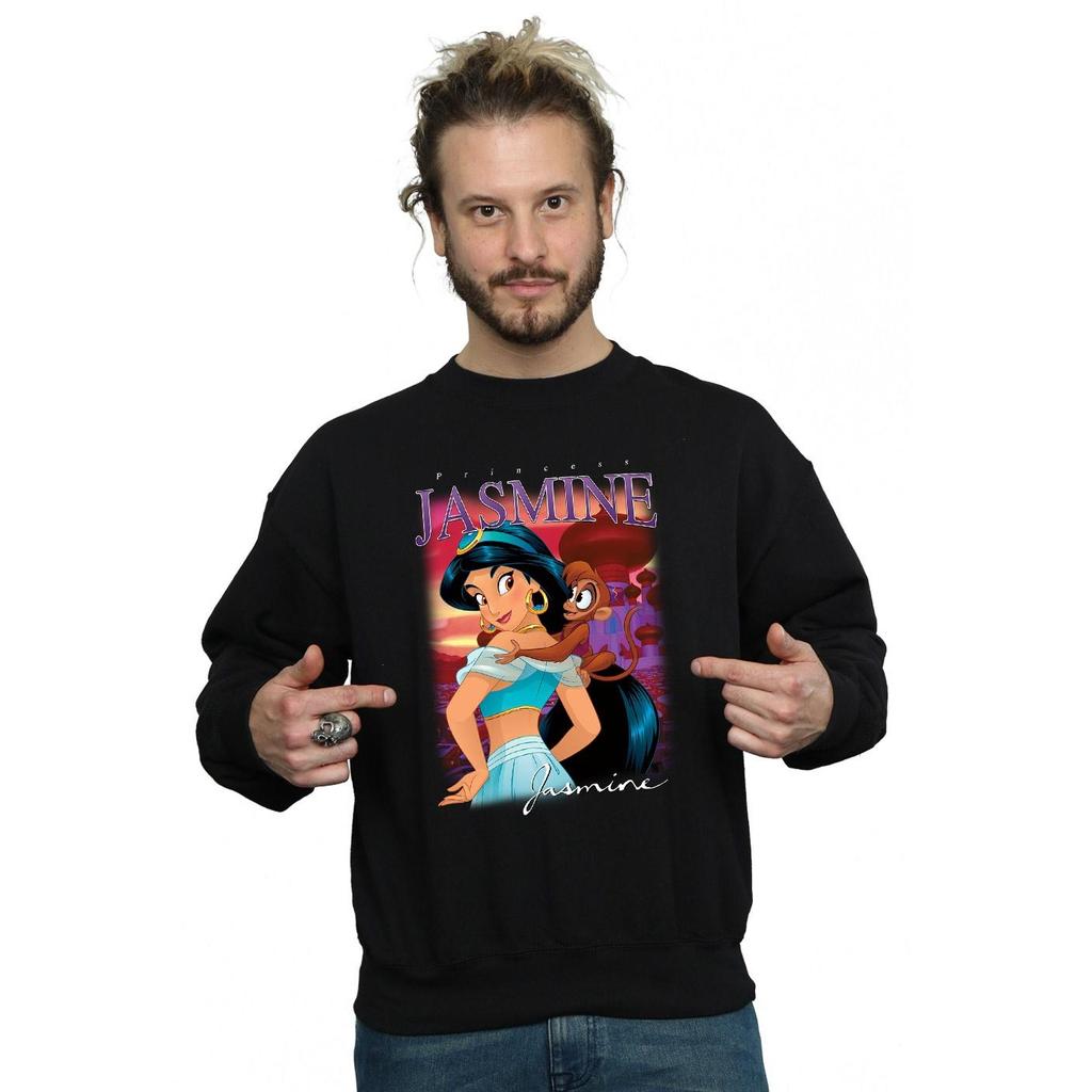 Disney Mens Aladdin Princess Jasmine Montage Sweatshirt