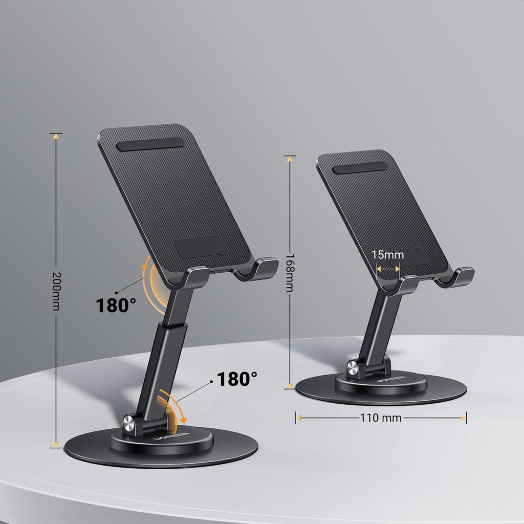 Ugreen LP805 Black Adjustable Desktop Holder for Smartphones & Tablets