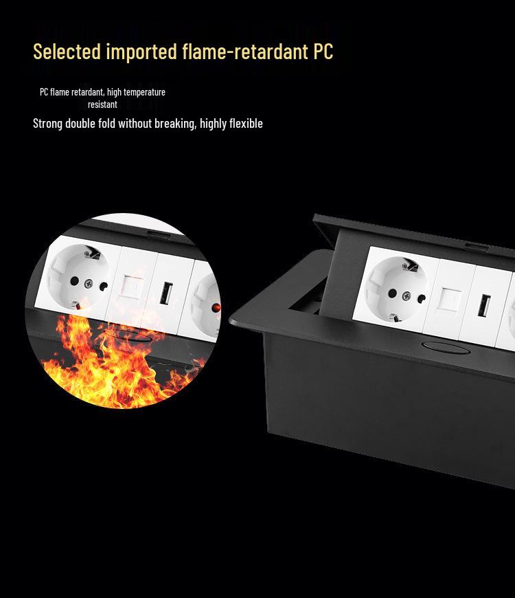 Type-C/USB French & EU Standard Pop-up Desktop Charging Socket