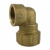 PE Fitting Brass 40mm, 90° Elbow Threaded 1 1/4"
