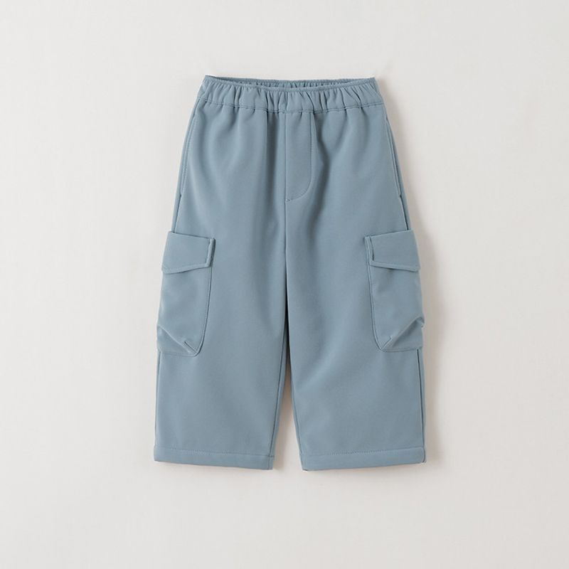[Fleece-Lined] Mark Jenny Boys' Lightweight Warm Windproof Softshell Cargo Pants Baby Water-Repellent Pants Winter Wear 551302