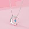Star Moon Necklace Women Japanese and Korean Simple Student Moon Star Moon Pendant Clavicle Chain Necklace
