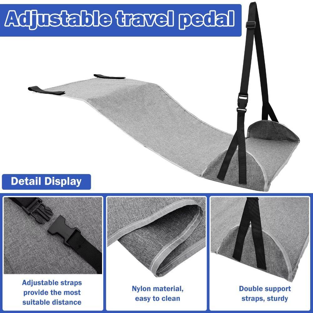 Adjustable Strap Travel Foot Rest Comfortable Portable Footrest Hanger Airplane Foot Hammock Bus