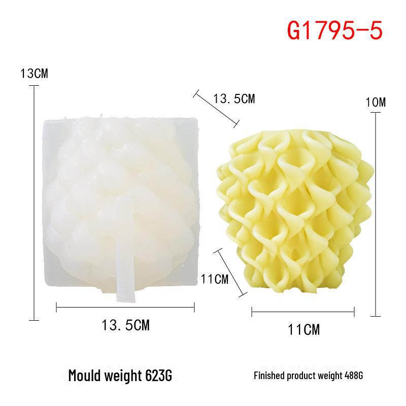 Chou Kai Morning Glory Scented Candle Silicone Mold - DIY Simple Aromatherapy Plaster Diffuser Stone Mold