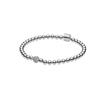 Rose Gold Plated White Copper Beaded Chain Bracelet Women Delicate Ball-Style Stackable DIY Jewelry Accessory
