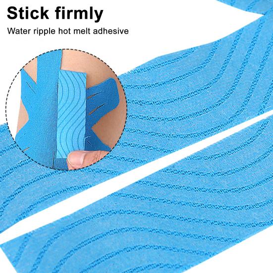 Предварительно нарезанная кинезиологическая лента, хлопковая спортивная лента, водонепроницаемая эластичная кинетическая лента для облегчения боли, поддержки мышц, восстановления после травм