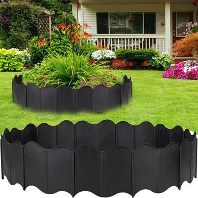 20 шт. Пластиковые садовые бордюры - Легкая сборка, декоративный набор для ограждения, для газона, клумб, дворов, дорожек - Наружный садовый декор