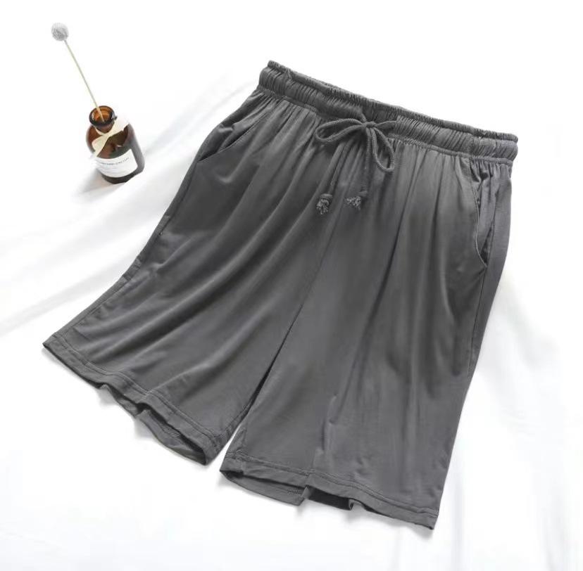 Men's Modal Cotton Sleep Shorts: Lightweight, Loose, Plus Size Casual Beachwear.