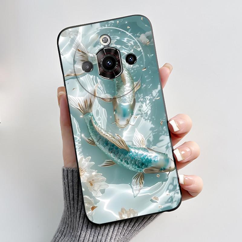 For ZTE Nubia Focus Pro 5G Case Z2351N Luxury Cute Heart Rabbit Soft TPU Silicon Matte Black Phone Casing Shockproof Back Cover
